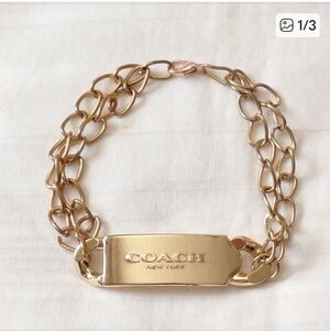 Coach Gold Bracelet Double Strand